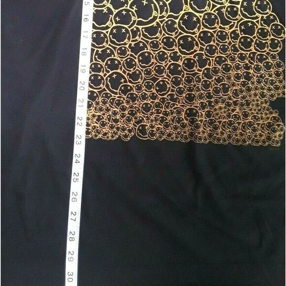 Nirvana Y2K Smiley Face Band Tee T-Shirt 2XL 2007 Black Yellow Grunge Rock Punk - Picture 5 of 5